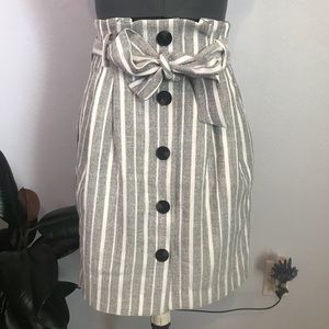 H&M Paperbag Striped Skirt